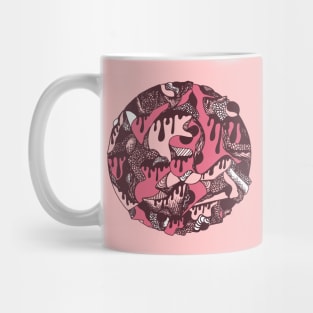 Pink and White Circle of Drip Mug